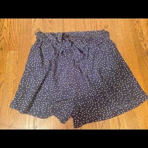 High waisted polka dot shorts
